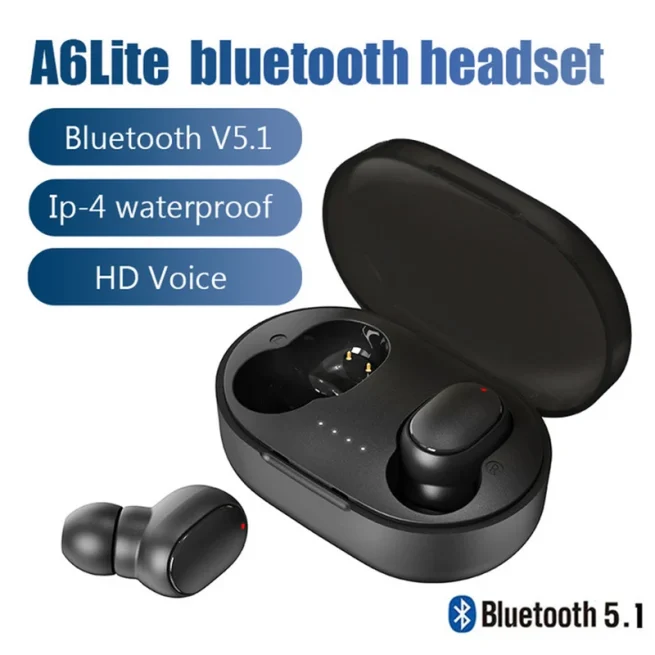 True Wireless Sport Headset, Bluetooth Earphone, Hi Fi 5.1, IPX4, Portable Charging Cabin