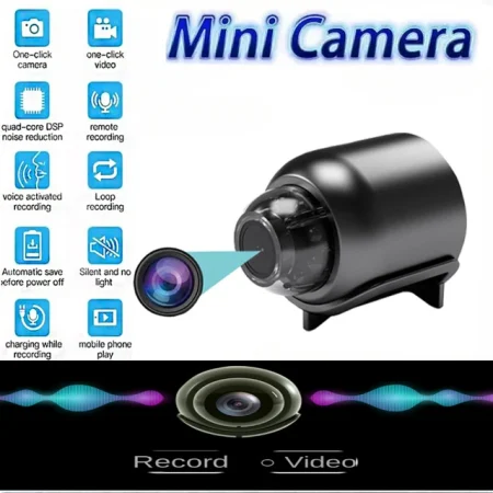 Mini WiFi IR Camera with Night Vision, Motion Detection, Wide Angle, IP Cameras, Home Security Camcorders, HD 1080P, 2.4G