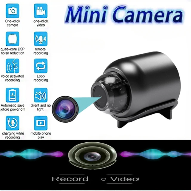 Mini WiFi IR Camera with Night Vision, Motion Detection, Wide Angle, IP Cameras, Home Security Camcorders, HD 1080P, 2.4G