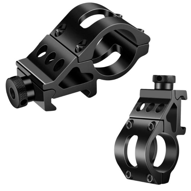 Quick Release Offset Lanterna Âmbito Mount, Picatinny Rail, Gun, Airsoft 25,4 milímetros, 20 milímetros Color Black
