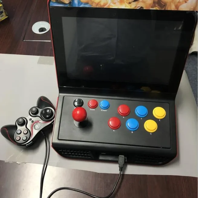 2021 New Classic Retro Arcade Machine 12-inch Handheld Game Console 1000 in 1 Support HD Multiplayer Games Children's Gift