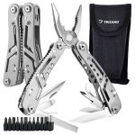 Portable Pocket Multitool for Outdoor Survival, 420 Stainless Steel, Pliers, Knife, Screwdriver