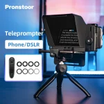 Pronstoor Telephone and DSLR Recording Mini Teleprompter Inscriber Portable Mobile Teleprompter Video Artifact With Black