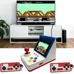Super Mario Retro Portable Mini Video Game Console with Handle for Kids, 8 Bit, 3.0 Inch, Color LCD, Game Player, Built in 360 in 1