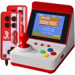 Super Mario Retro Portable Mini Video Game Console with Handle for Kids, 8 Bit, 3.0 Inch, Color LCD, Game Player, Built in 360 in 1