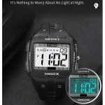 SYNOKE-Men's Sports Electronic Watch Waterproof Night Glow Large Screen Square Student Outdoor Running Camping Watch New