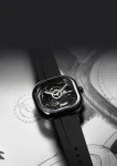 CIGA Design-2024 Men's and Women's Automatic Mechanical Watch, Black Ceramic Skeleton Watches, Luxury Fashion Series