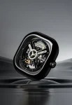 CIGA Design-2024 Men's and Women's Automatic Mechanical Watch, Black Ceramic Skeleton Watches, Luxury Fashion Series