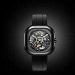 CIGA Design-2024 Men's and Women's Automatic Mechanical Watch, Black Ceramic Skeleton Watches, Luxury Fashion Series