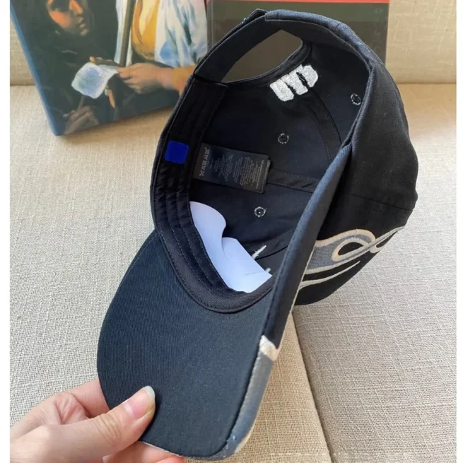 Embroidery Baseball Hat, Adjustable Sports Cap, Blue Denim Sun Hats, Hip Hop Fashion