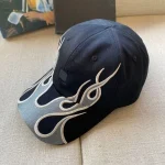 Embroidery Baseball Hat, Adjustable Sports Cap, Blue Denim Sun Hats, Hip Hop Fashion