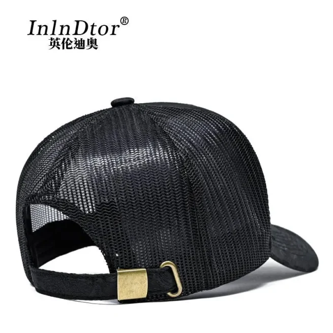 2023 Brand Men's Breathable Baseball Cap Hard Shell Alphabet Hat Hip Hop Net Trucker Sport 4 Season