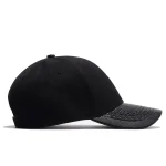 Wuaumx Men's Baseball Cap PU Leather Black Bone Snapback Cap Hip Hop