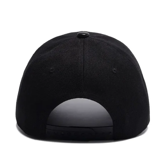 Wuaumx Men's Baseball Cap PU Leather Black Bone Snapback Cap Hip Hop