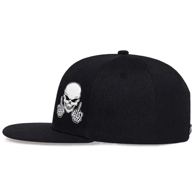Unisex Skeleton Embroidery Hip-Hop Hats, Adjustable Baseball Caps, Sunscreen Hat, Casual, Outdoor, Spring, Autumn