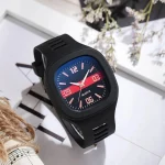Black Band Sport Quartz Watches for Men and Women, Square Wristwatch, Casual Couple Watch