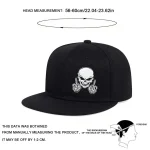 Unisex Skeleton Embroidery Hip-Hop Hats, Adjustable Baseball Caps, Sunscreen Hat, Casual, Outdoor, Spring, Autumn