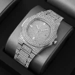 Lovers Style Women Men Watches Top Brand Luxury Iced Out Watch Gold