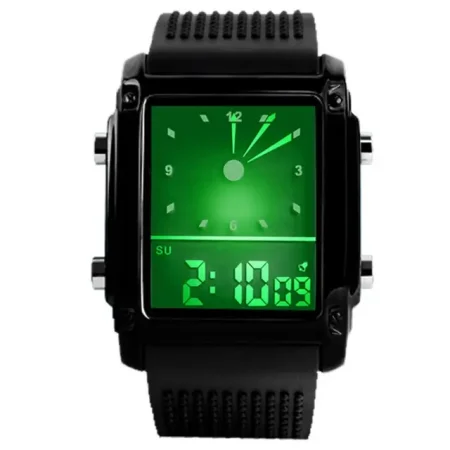 Waterproof LED Electronic Watch with Adjustable Strap, High-Precision Color Display, Unisex Night Light Dial, Unisex
