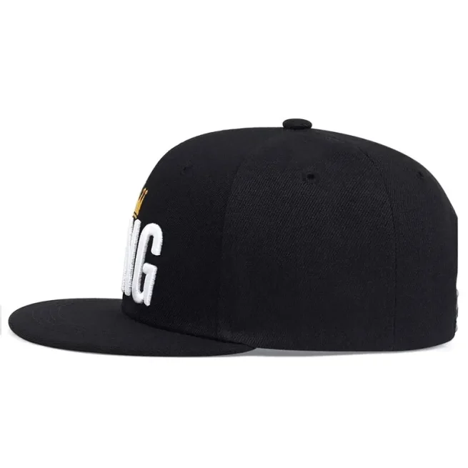 Unisex Crown King Embroidery Hip-hop Hats, Adjustable, Casual Baseball Caps, Sunscreen Hat, Outdoor, Spring, Autumn