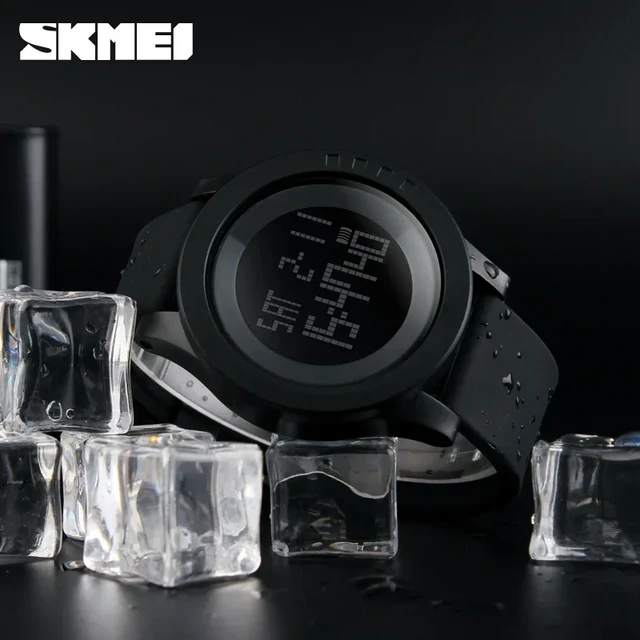 Skmei 1142 Men's LED Digital Watch Waterproof Alarm Calendar Big Dial Wristwatch