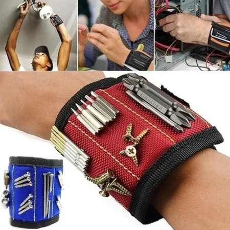 Strong Magnetic Wristband for Electrician, Portable Tool Bag, Adjustable Wrist Belt, Screws, Small Metal Nails Bolts