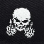 Unisex Skeleton Embroidery Hip-Hop Hats, Adjustable Baseball Caps, Sunscreen Hat, Casual, Outdoor, Spring, Autumn