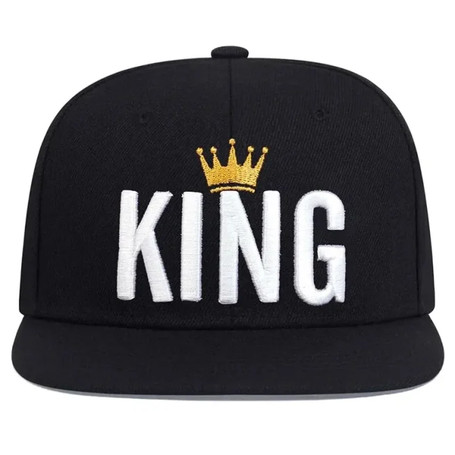 Unisex Crown King Embroidery Hip-hop Hats, Adjustable, Casual Baseball Caps, Sunscreen Hat, Outdoor, Spring, Autumn