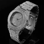 Lovers Style Women Men Watches Top Brand Luxury Iced Out Watch Gold