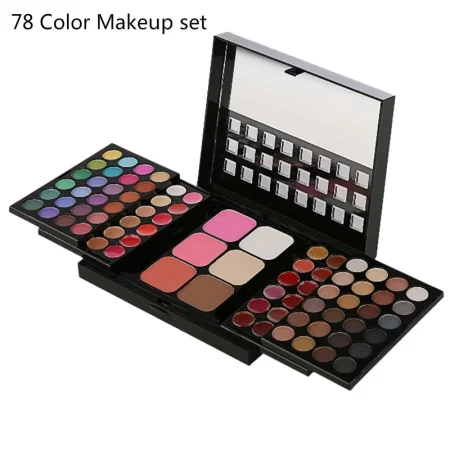 Makeup Set Box for Women Combination Matte Eye Shadow Lipstick Eyeliner Concealer Powder Makeup with Aluminum Box