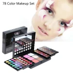 Makeup Set Box for Women Combination Matte Eye Shadow Lipstick Eyeliner Concealer Powder Makeup with Aluminum Box