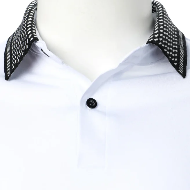 Men's Short Sleeve Polo Shirt, Lapel Rib Polo, Monochrome Casual Top, Urban Business, Summer Fashion, Newin