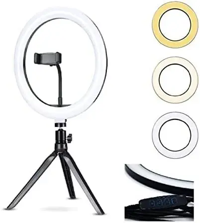 2022 New Arrival 20cm Flexible LED Ring Light with Tripod for Selfie, Light Sticks, YouTube Video