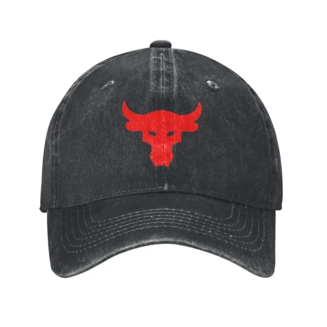 Brahma Bull Red Logo Baseball Cap, Outdoor Sun Trucker Hat, Snapback Cap for Gym, The Rock Project, Sun Protection, Summer