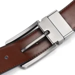 Men's genuine leather double-sided belt, men's luxury strap, laser engraving, retro pin buckle, high quality, new fashion