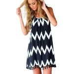Wave Pattern Tassel Camisole Dress, Modern Summer Dress, New