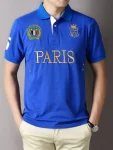 Luxury Fashion Pure Cotton Polo Shirt Men Ropa Sportswear Casual Football Blue Paris Countryman Embroidery Golf Top