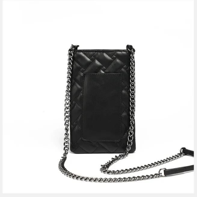 PU Soft Leather Handbag for Women Black Kurt G Shoulder Bag Eagle Head Diamond Lattice Fashion Trendy Small Tote Bag