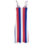 New France French Flag Sleeveless Dress Women's summer long dress womans clothing Female clothing