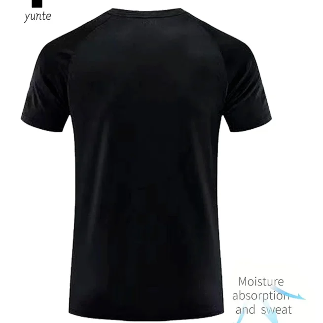Ultralight Black Men's Round Neck T-Shirt Quick Dry Breathable Sweat Shirt for Fitness Gym Running Plaid Lightweight Quick Dry Short Sleeve Moisture Wicking