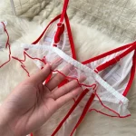 Women's Sexy Cosplay Nurse Uniform, Erotic Lingerie, Babydoll Dress, Flirting Underwear, Hollow Out Jumpsuit, Dresses, 5 Piece