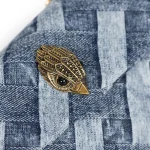 Fanshion-Wash Denim Women's Bag, Weave Printing Handbag, Cross Body Joints, Patchwork