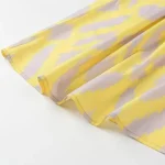 Women Chic Round Neck Sleeveless Big Swing Dress, Women Beach Robe, Patchwork Print, Holiday, Summer Fashion, New