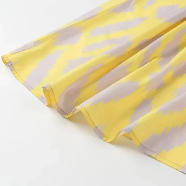 Women Chic Round Neck Sleeveless Big Swing Dress, Women Beach Robe, Patchwork Print, Holiday, Summer Fashion, New