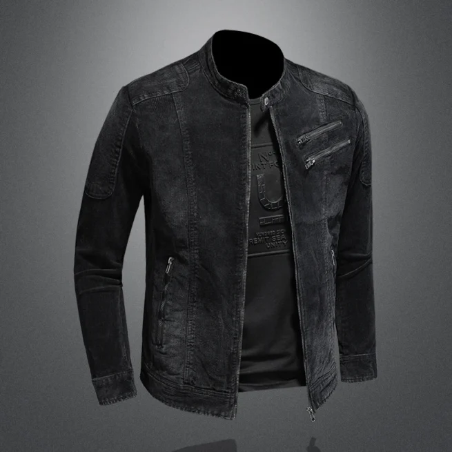 Men's velvet denim jacket, handsome top coat, the main promotion, explosive new trend, spring and autumn