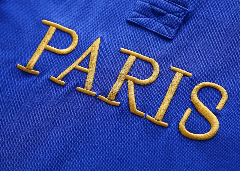 Luxury Fashion Pure Cotton Polo Shirt Men Ropa Sportswear Casual Football Blue Paris Countryman Embroidery Golf Top