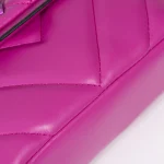 Luxury Design Lady Handbag Pink Pu Leather Women Purse Small Square Bag In Rhomboid Shape Cross Body Bag Shoulder Bag
