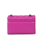 Luxury Design Lady Handbag Pink Pu Leather Women Purse Small Square Bag In Rhomboid Shape Cross Body Bag Shoulder Bag