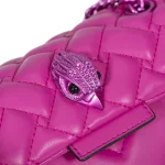 Luxury Design Lady Handbag Pink Pu Leather Women Purse Small Square Bag In Rhomboid Shape Cross Body Bag Shoulder Bag