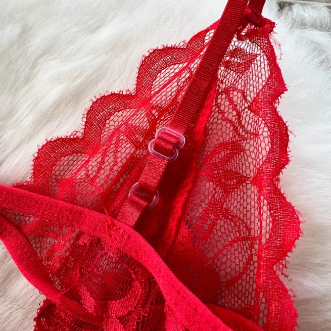 3pcs Kids Lace Floral Transparent Bra Brief Suit Tight Erotic Underwear Sexy Intimate Lingerie Stockings Set Women Fashion